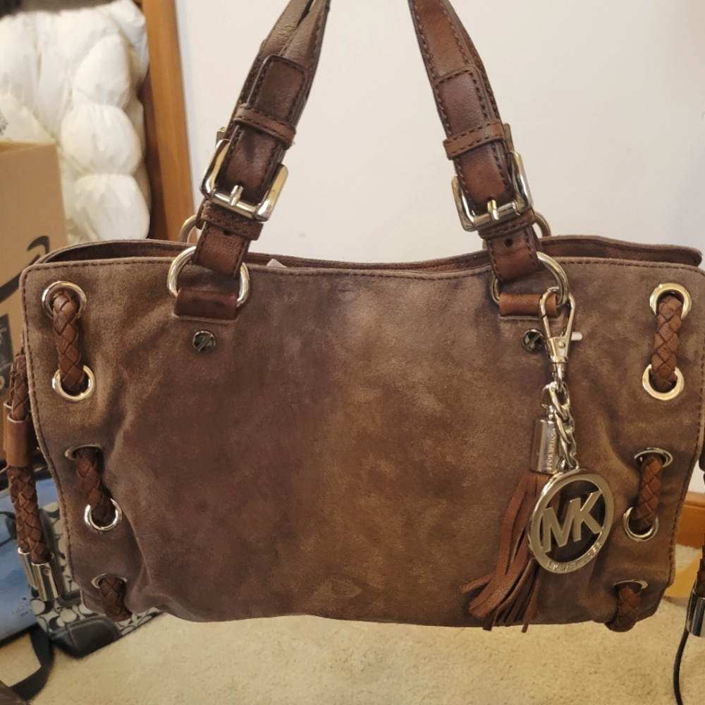 Michael Kors Brown Suede Satchel